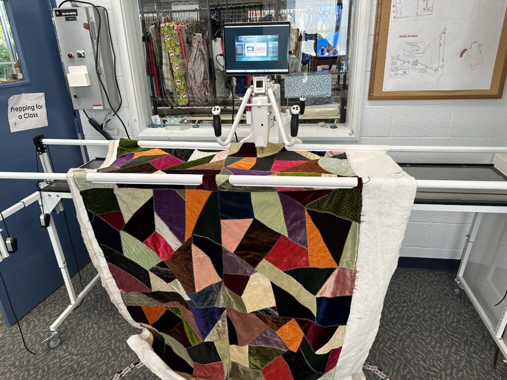 Long-arm quilting